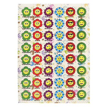 Оцінююча наклейка Квіти KT23082503, 1 лист, 48 наклейок