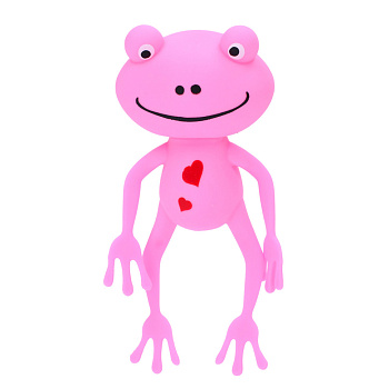 Дитяча іграшка-антистрес "Жабеня" MS 4031(Pink) розмір 13 см, борошно