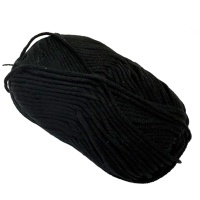 Пряжа фасована петляста NB116, 80% бавовни, 20% молочна клітковина, чорний