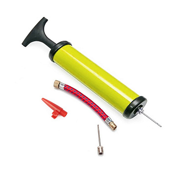 Насос ручний для м'ячів, надувних виробів Pump NE-P-18Y жовтий