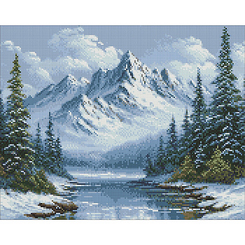 Алмазна мозаїка "Морозне дихання лісу" AMO20012, 40х50 см