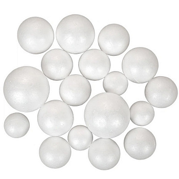 Набір пінопластових заготовок "Куля" 743112 в наборі 36 шт, мікс розмірів