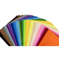 Набір фетру середньої жорсткості FTRMIX-40, 1 мм, 20х30 см, 40 аркушів, мікс кольорів