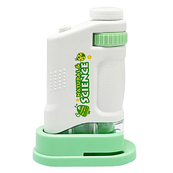 Дитяча іграшка "Мікроскоп" 3108B(Turquoise) щипці, скло в комплекті