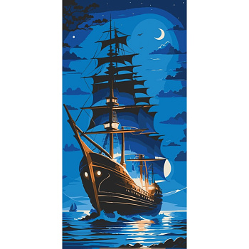 Картина за номерами "Перлина ночі" 10566-AC 40x80 см