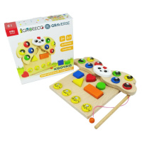 Дерев'яна розвивальна гра "Магнітний сортер Квочка" 900637