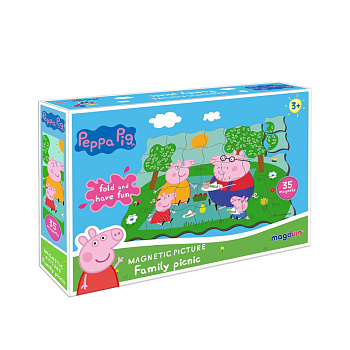 Магнітний пазл Свинка Пеппа "Пікнік" Magdum МЕ 5031-08