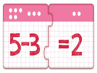 Дитячі пазли-половинки "Додавання і віднімання в межах 10" 1214012 укр. мовою