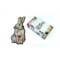 Фігурний дерев'яний пазл A4 Зайчик побігайчик PuzA4-00757, 68 деталей