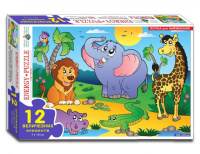 Дитячі пазли "В світі тварин" 86126 з 12 деталей