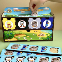 Дерев'яна настільна гра "Птахи" Ubumblebees (ПСД167) PSD167 сортер-комодик