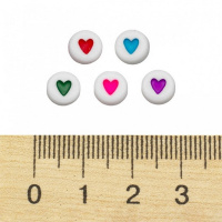 Декоративні намистинки для творчості Серця Dom Busin УТ100031343 в упаковці 170 шт