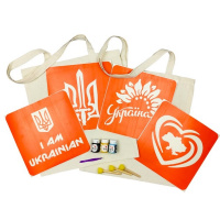 Набір для творчості "Екосумка бязь Мапа України, Україна квітуча" bag-b-n080-n058