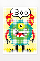 Картина за номерами стікерами в тубусі "Монстрик", 1200 стікерів. 1845 33х48 см