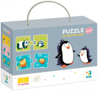 Дитячий пазл Мама і Малюк DoDo 300150, 12 пазлів по 2 елементи