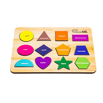 Розвиваюча дерев'яна іграшка "Фігури" Арт-11231, 12 елементів