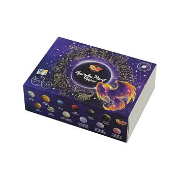 Набір акрилових фарб 851203, 6+6 кольорів по 20 мл                                                        