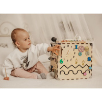 Розвиваюча іграшка Бізікуб Temple Group TG200126 30х30х30см Натуральний