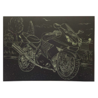 Гравюра А4 "Мотоцикл-1" ГрА4-12з економ варіант в пакеті 29,7х21 см