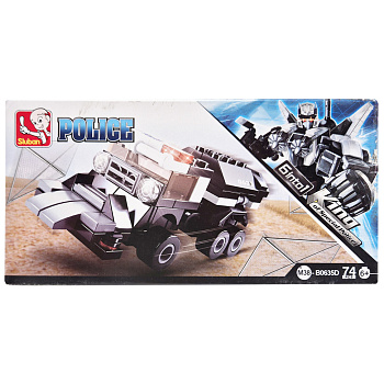 Дитячий конструктор Поліцейська серія Police SLUBAN M38-B0635-4, 74 деталі