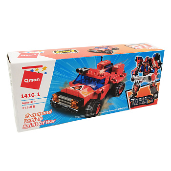 Дитячий Конструктор Qman 1416-1-6 транспорт, 88 дет