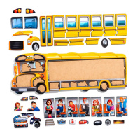 Дерев'яний пазл-вкладиш "Шкільний автобус" (ПСД270) PSD270