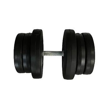 Гантель складальна композитна в пластиковій оболонці Rock Pro-R 21,5 кг NE-PL-R-021