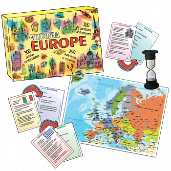 Дитяча настільна гра "Вікторина ЄВРОПА" MKP0904 правила гри рос. і укр. мовою