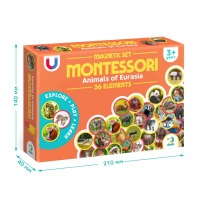 Дитячий магнітний набір Монтесорі "Тварини на континентах: Євразія" 200285, 36 елементів                               