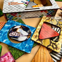 Дерев'яні Дощечки Сегена "Пер'я" Ubumblebees (ПСД086) PSD086 з візерунками