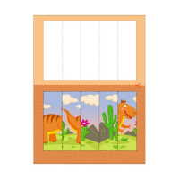 Розвиваючі зошити "Динозаврики" 20410 пазли-розрізалки