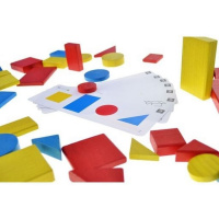 Дерев'яна розвиваюча гра "Логічні блоки Дьенеша" QB700-006, 48 елементів 