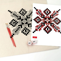 Набір для творчості екосумка-розмальовка "Вишиванка“ N0003651, 38х42 см