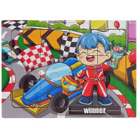 Дитячий дерев'яний пазл-вкладиш "Перемога" MD 1354-2, 12 елементів 15 х 11 х 0,4 см