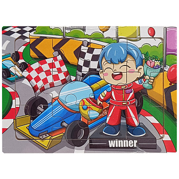 Дитячий дерев'яний пазл-вкладиш "Перемога" MD 1354-2, 12 елементів 15 х 11 х 0,4 см