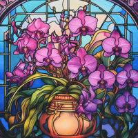 Алмазна мозаїка "Магія орхідей" DEEX16293 не повна викладка 30х30 см 