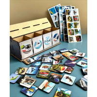 Настільна розвиваюча гра "Види транспорту" Ubumblebees (ПСФ109) PSF109 комодик-сортер