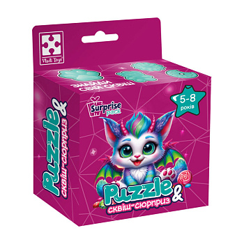 Дитячі пазли з сюрпризом "Кольоровий дракончик" VT8030-05, 180 деталей