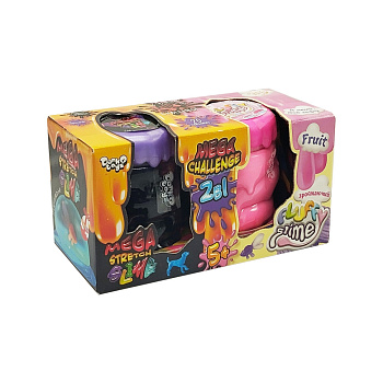 В'язка маса 2 в 1 "Mega Stretch Slime" та "Fluffy Slime" FLS-03-01U