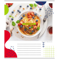 Зошит учнівський "Інста сторі" 012-510249C-1 в косу лінію, 12 аркушів