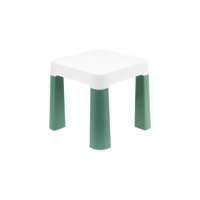 Дитячий табурет 0884TXK, біло-зелений, до 75 кг 32 х 32 х 28 см
