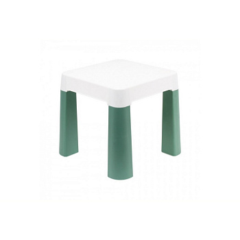 Дитячий табурет 0884TXK, біло-зелений, до 75 кг 32 х 32 х 28 см