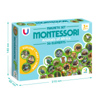 Дитячий магнітний набір Монтесорі "Тварини на континентах: Африка" 200284, 36 елементів