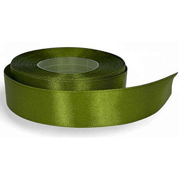 Атласна стрічка для рукоділля АБ-117, 0.6 см x 23 м, Зелений 