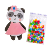 Набір для творчості Панда Pompon Art 10100691, 100 помпонів та розмальовка