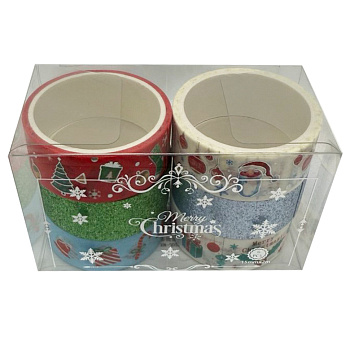 Набір декоративний скотч "Merry Christmas" XM-JD2273-2, 1,5 см x 2 м 