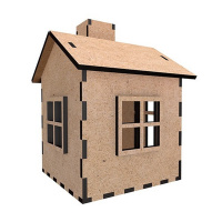 Заготовка для декорування "Будиночок 9" FDPO-348 з LED свічкою в комплекті