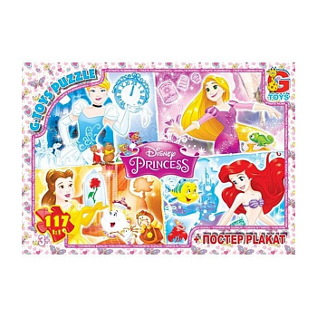 Пазли дитячі "Принцеси Дісней" PD69, 117 елементів