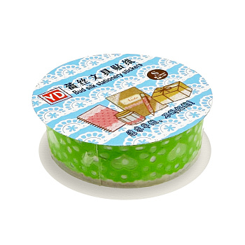 Декоративний скотч з орнаментом "Серце" №63(Green) 1,8 см х 1 м