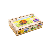 Дерев’яний дитячий пазл 4в1 "Комахи" Puz-59557, 80 елементів